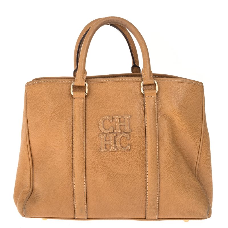 Bolsa-Carolina-Herrera-CH-Couro-Bege