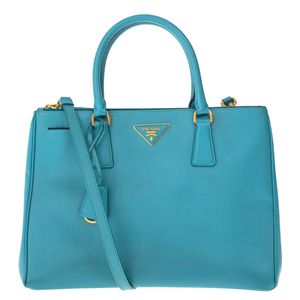 Bolsa Prada Galleria Saffiano Azul Turquesa