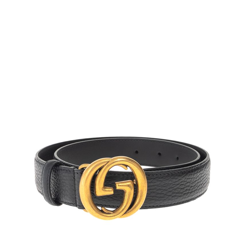 Cinto-Gucci-GG-Interlocking-Preto