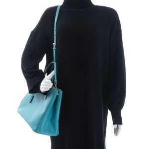 Bolsa Prada Galleria Saffiano Azul Turquesa