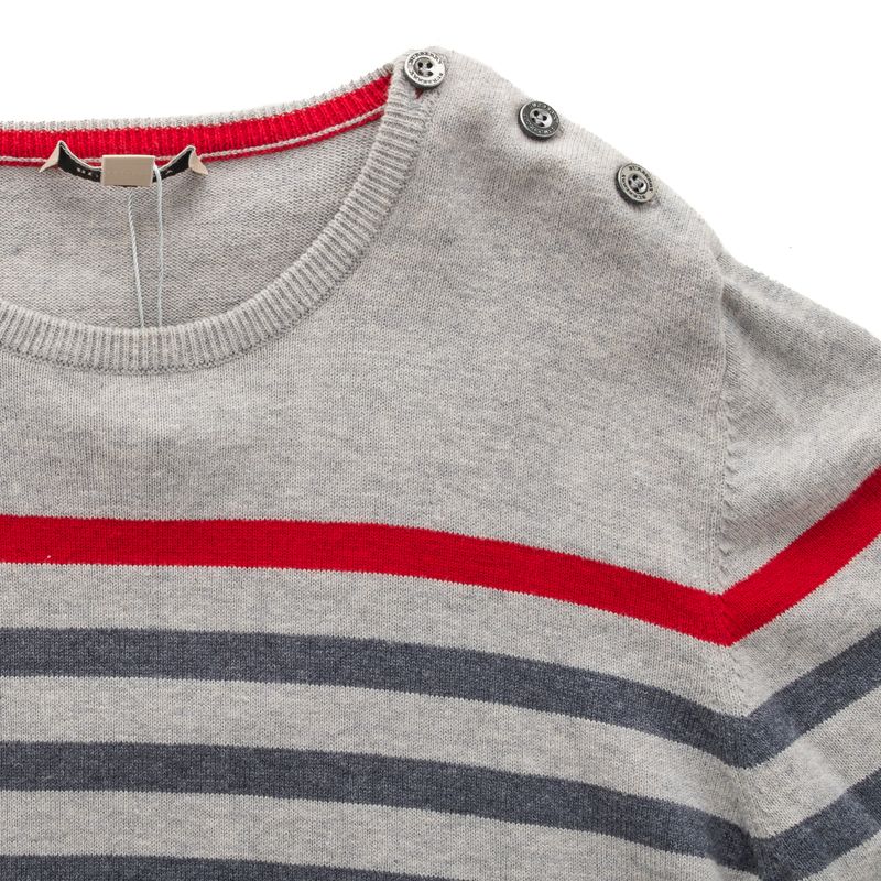 Sueter-Burberry-Infantil-Cinza-Listrado-