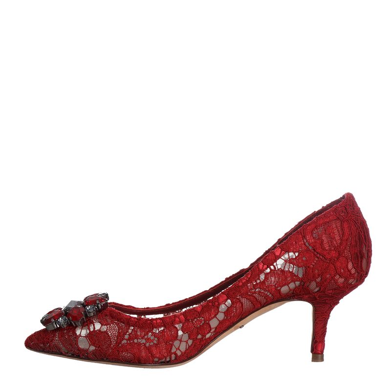 Scarpin-Dolce---Gabbana-Taormina-Renda-Vermelho-