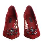 Scarpin-Dolce---Gabbana-Taormina-Renda-Vermelho-
