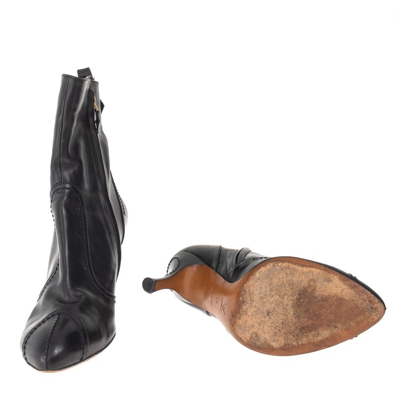 Bota-Louis-Vuitton-Salto-Couro-Preto