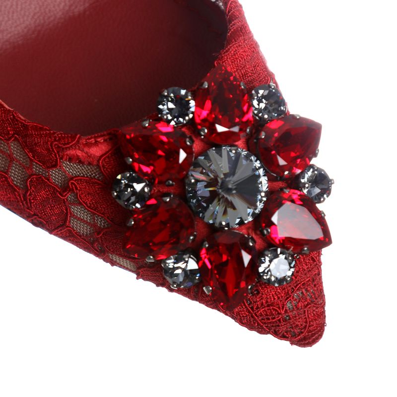 Scarpin-Dolce---Gabbana-Taormina-Renda-Vermelho-