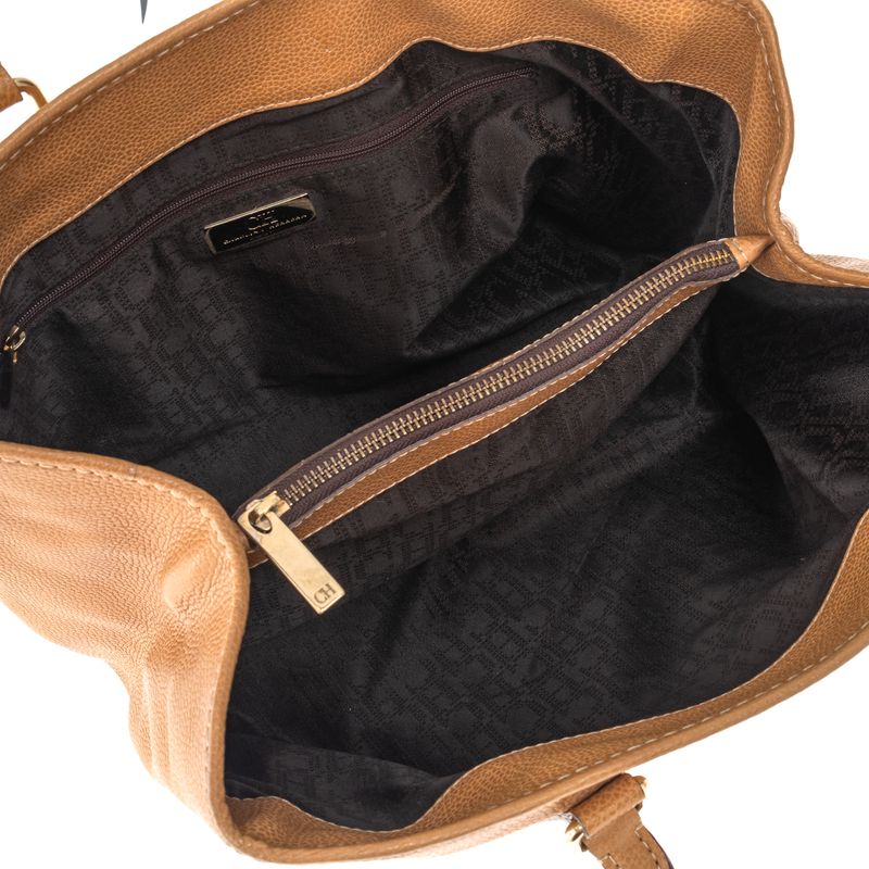 Bolsa-Carolina-Herrera-CH-Couro-Bege