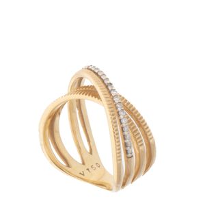 Anel Vivara Madeleine Ouro e Diamantes