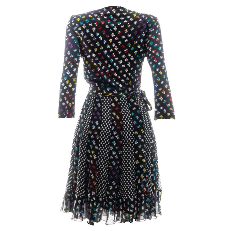 Vestido-Diane-von-Furstenberg-Wrap-Dress-Estampado-Preto