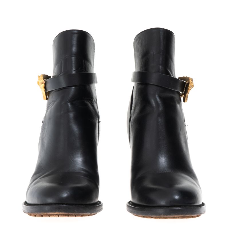 Bota-Valentino-Garavani-Fivela-Unicornio-Couro-Preta