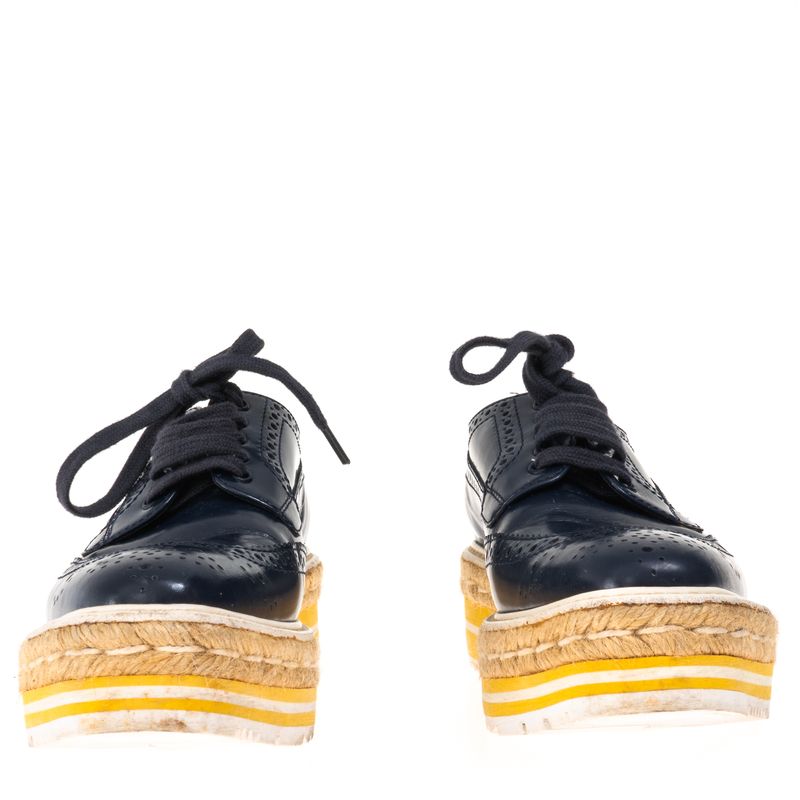 Sapato-Prada-Oxford-Plataforma-Verniz-Marinho