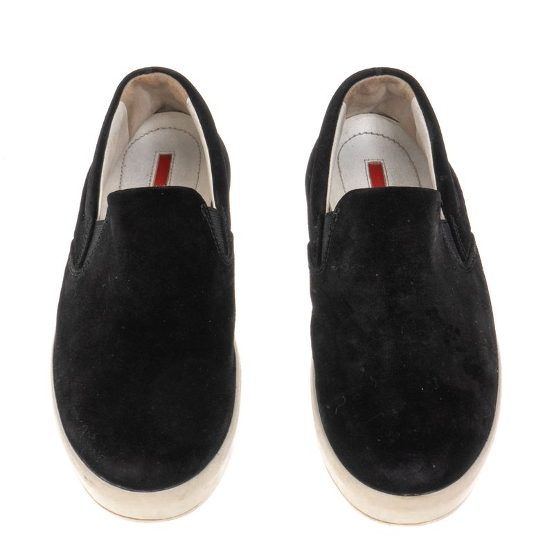 Sapato-Prada-Slip-On-Camurca-Preto
