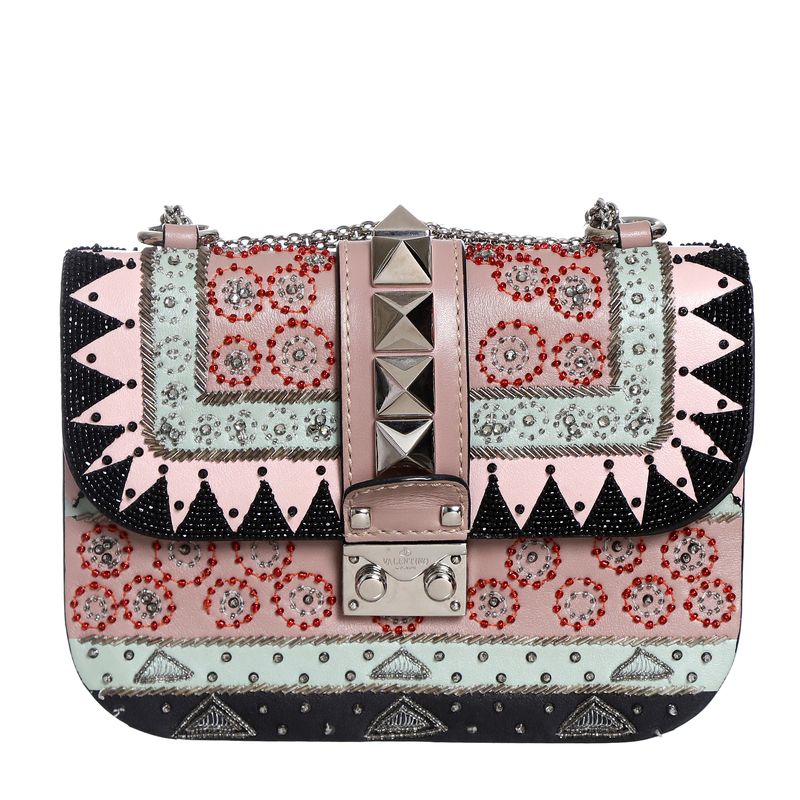 Bolsa-Valentino-Glam-Lock-Bordada-Colorida-