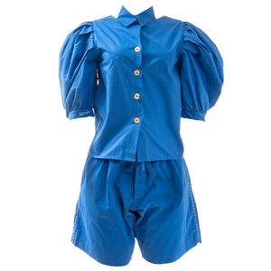 Conjunto Isabela Capeto Algodão Azul
