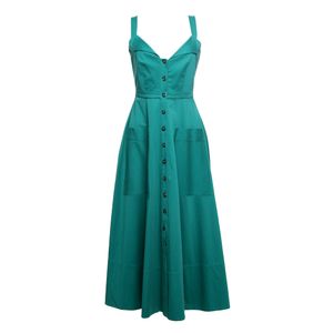 Vestido Saloni Botões Verde