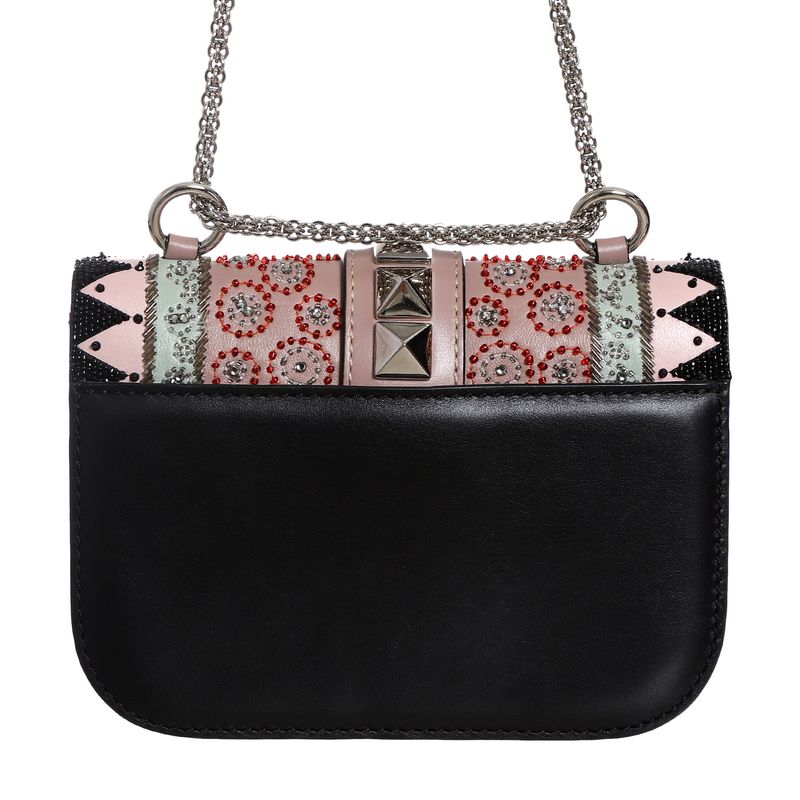 Bolsa-Valentino-Glam-Lock-Bordada-Colorida-