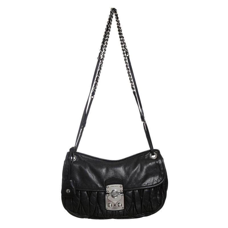Bolsa-Miu-Miu-Coffer-Chain-Preta