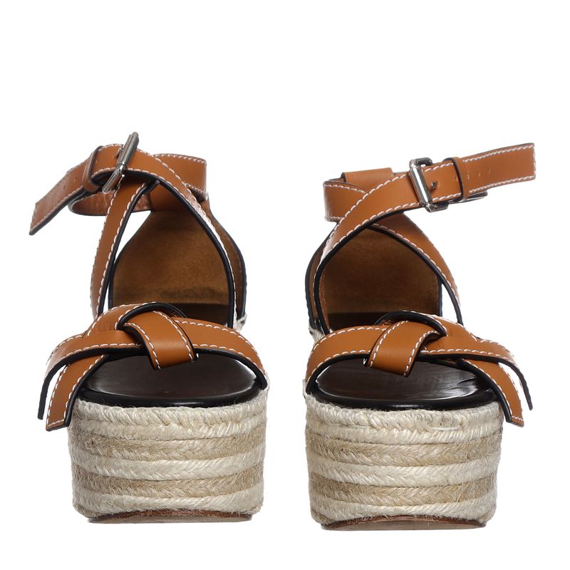 Sandalia-Loewe-Gate-Couro-Caramelo