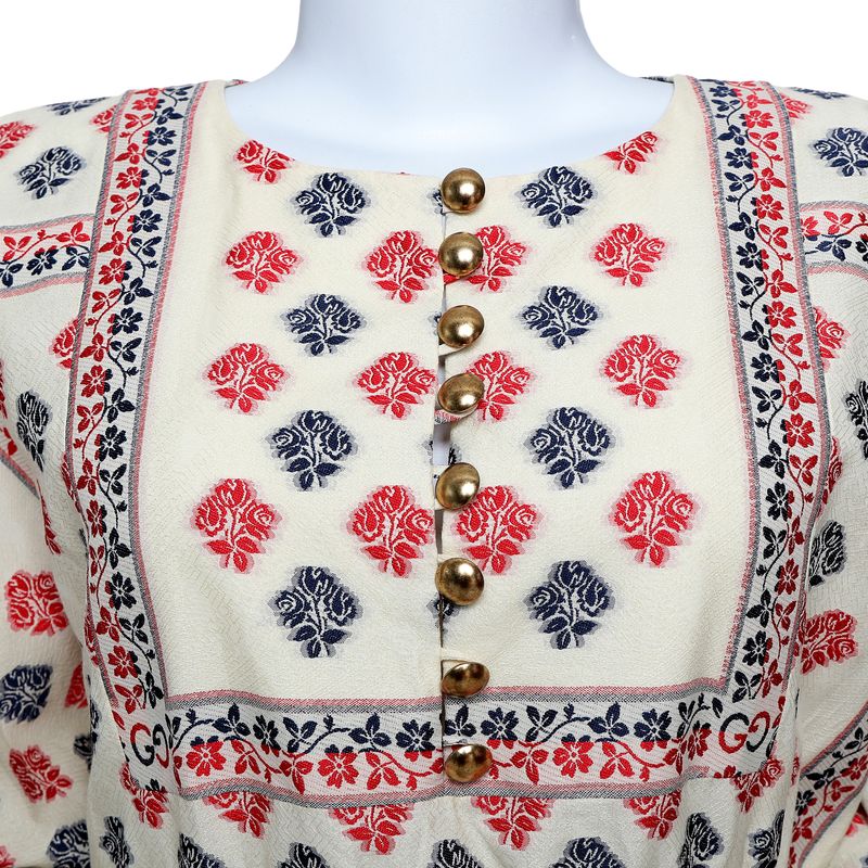 Vestido-Gucci-Estampado-Creme-