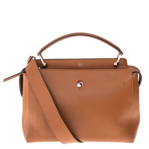 Bolsa Fendi Dotcom Couro Marrom