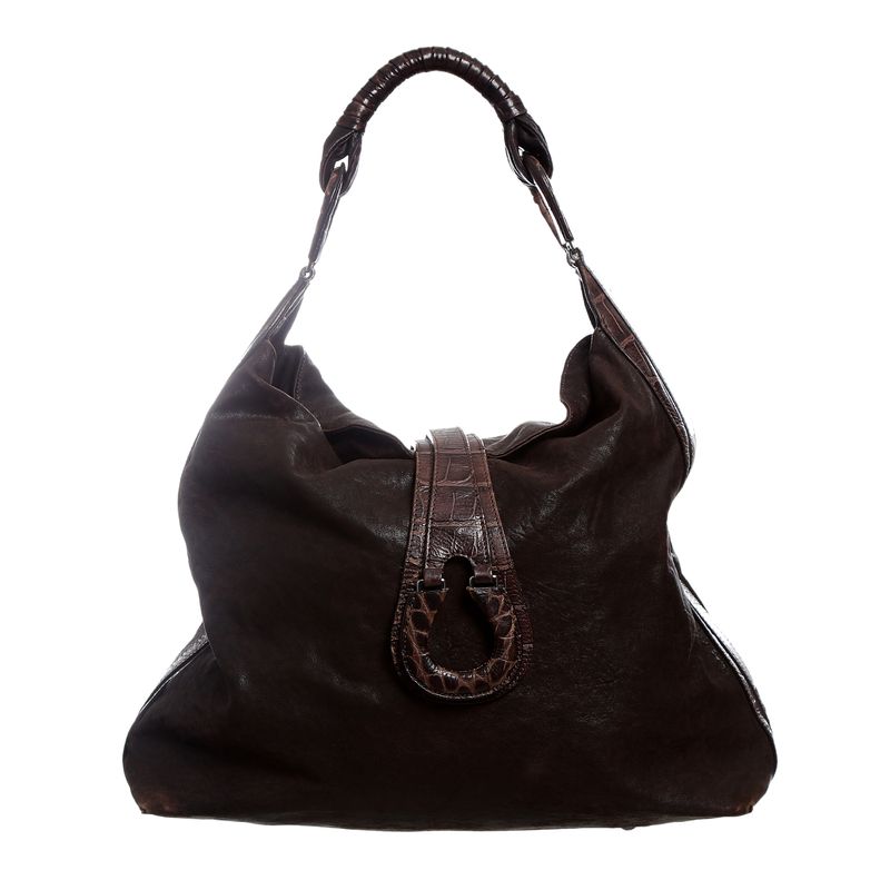 Bolsa-Giorgio-Armani-Couro-Exotico-Marrom