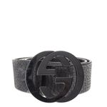 Cinto-Gucci-GG-Interlocking-Couro-e-Fivela-Pretos