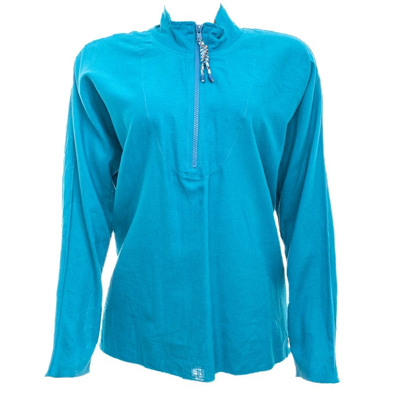 Blusa-Cris-Barros-Himani-Linho-Azul