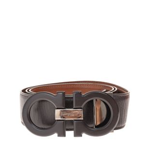 Cinto Salvatore Ferragamo Gancini Dupla Face