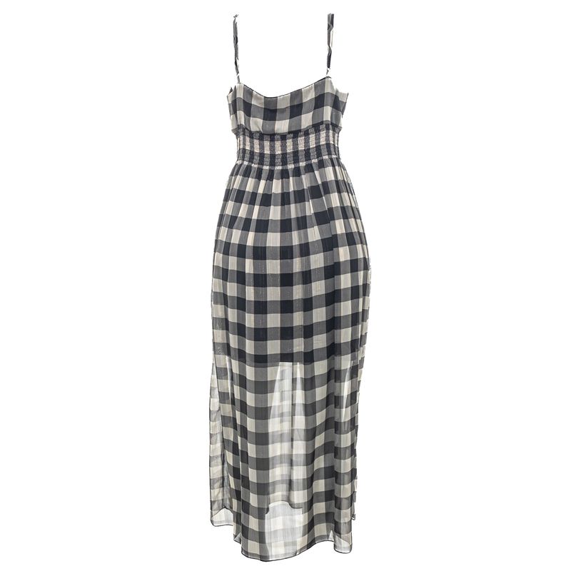 Vestido-Mixed-Xadrez-Longo