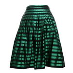 Saia-Valentino-Garavani-Vintage-Drapeada-Verde-e-Preto
