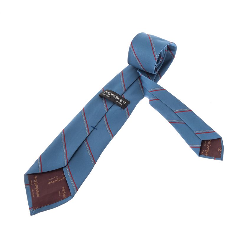 Gravata-Yves-Saint-Laurent-Vintage-Azul-e-Vermelha