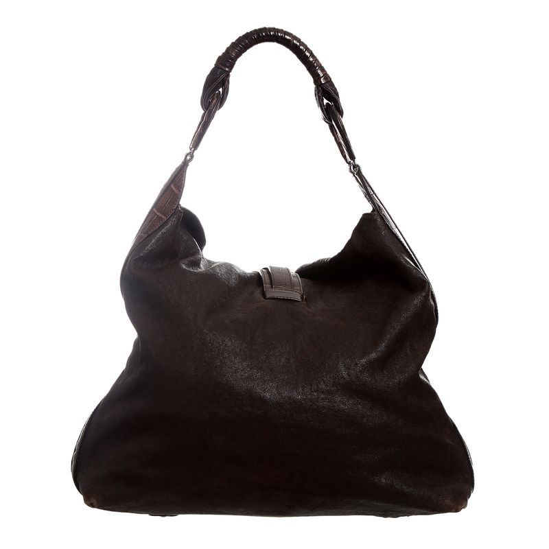 Bolsa-Giorgio-Armani-Couro-Exotico-Marrom