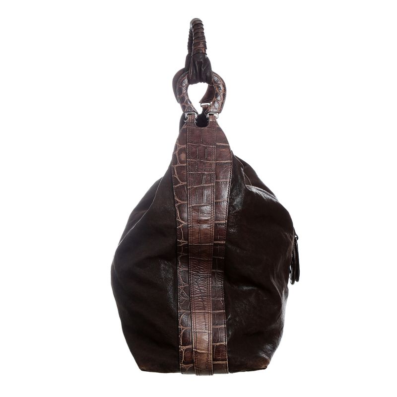 Bolsa-Giorgio-Armani-Couro-Exotico-Marrom
