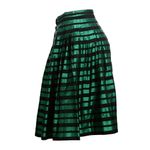 Saia-Valentino-Garavani-Vintage-Drapeada-Verde-e-Preto