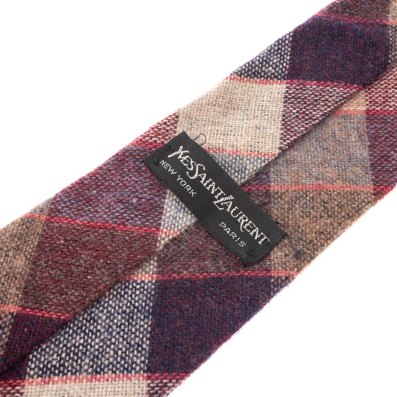Gravata-Yves-Saint-Laurent-Vintage-Xadrez