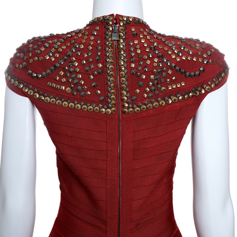 Vestido-Herve-Leger-Bandagem-e-Aplicacoes-Vermelho-