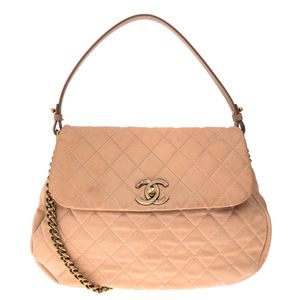 Bolsa Chanel Country Chic Messenger Caviar Bege