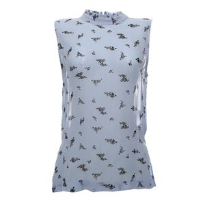 Blusa Ganni Estampada Azul