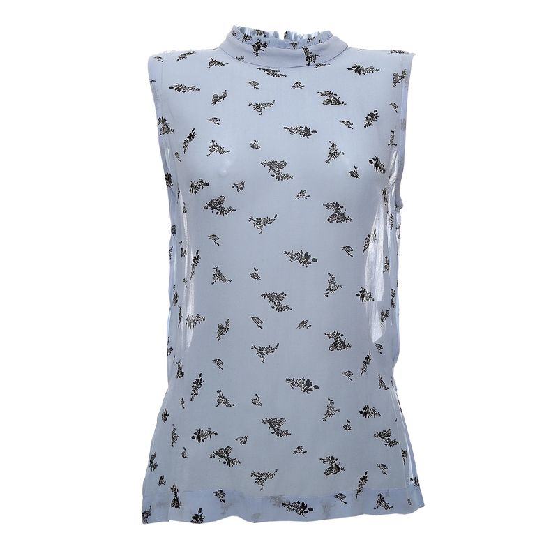 Blusa-Ganni-Estampada-Azul-