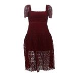 Vestido-Self-Portrait-Midi-Renda-Vinho