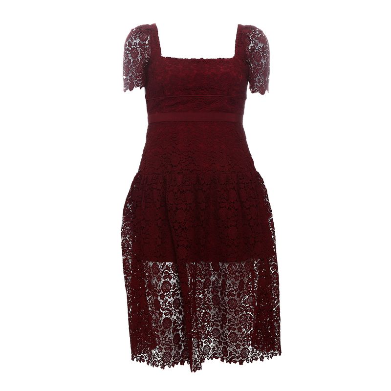Vestido-Self-Portrait-Midi-Renda-Vinho