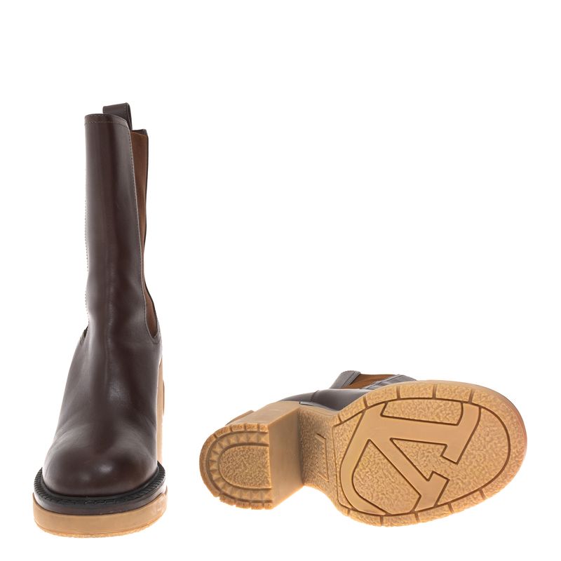 Bota-Valentino-Roman-Couro-Marrom-
