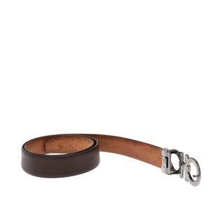 Cinto Salvatore Ferragamo Gancini Couro Marrom