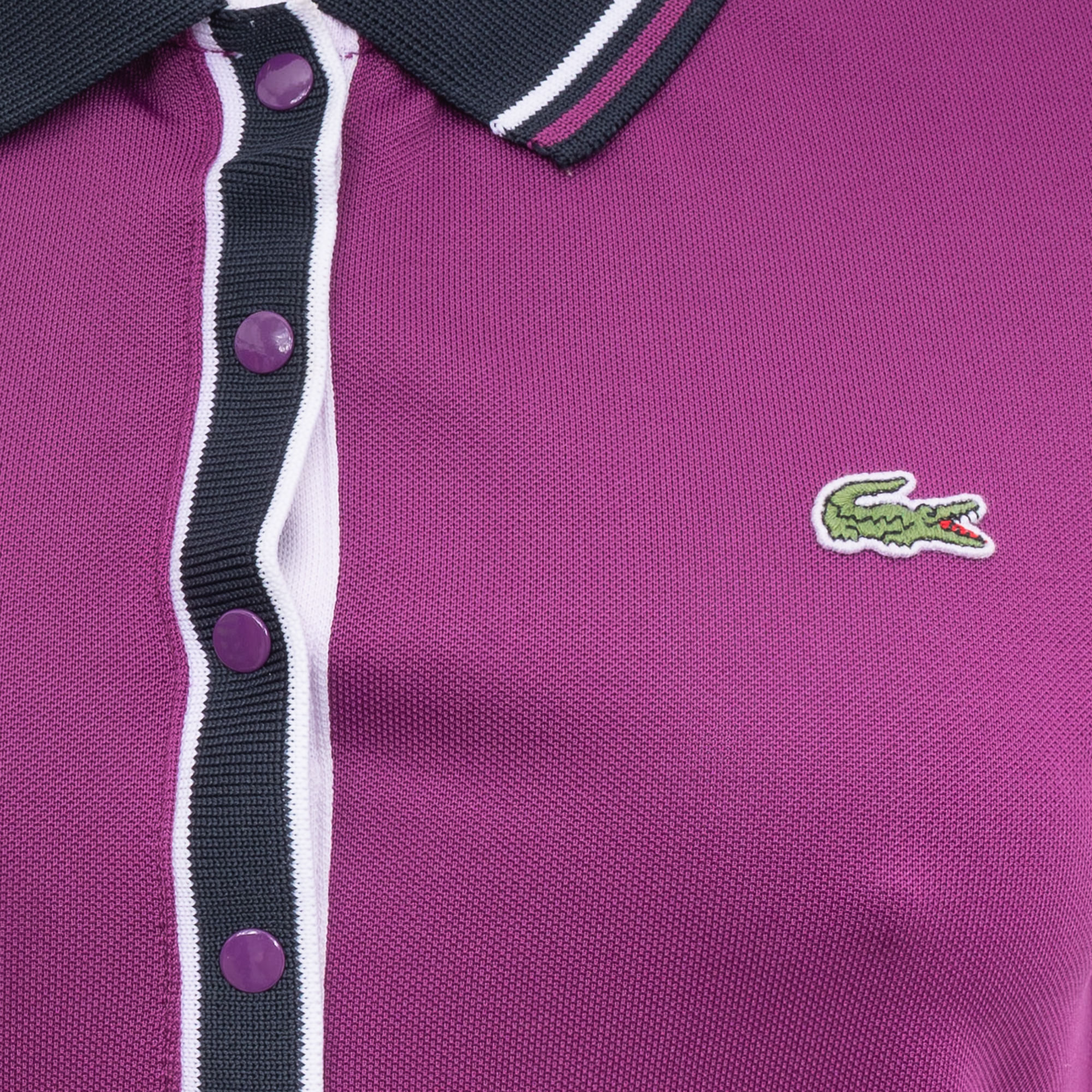 Blusa Lacoste Polo Roxa | Brechó de luxo - Prettynew