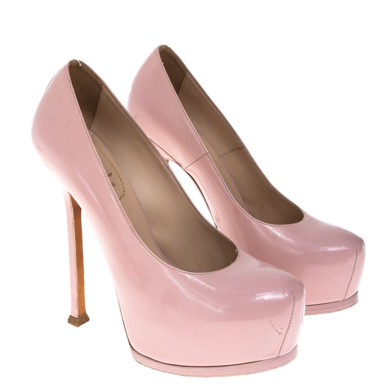 Sapato-de-Salto-Saint-Laurent-Couro-Rosa