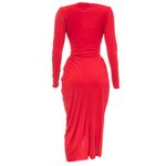Vestido-Amissima-Midi-Drapeado-Malha-Vermelho