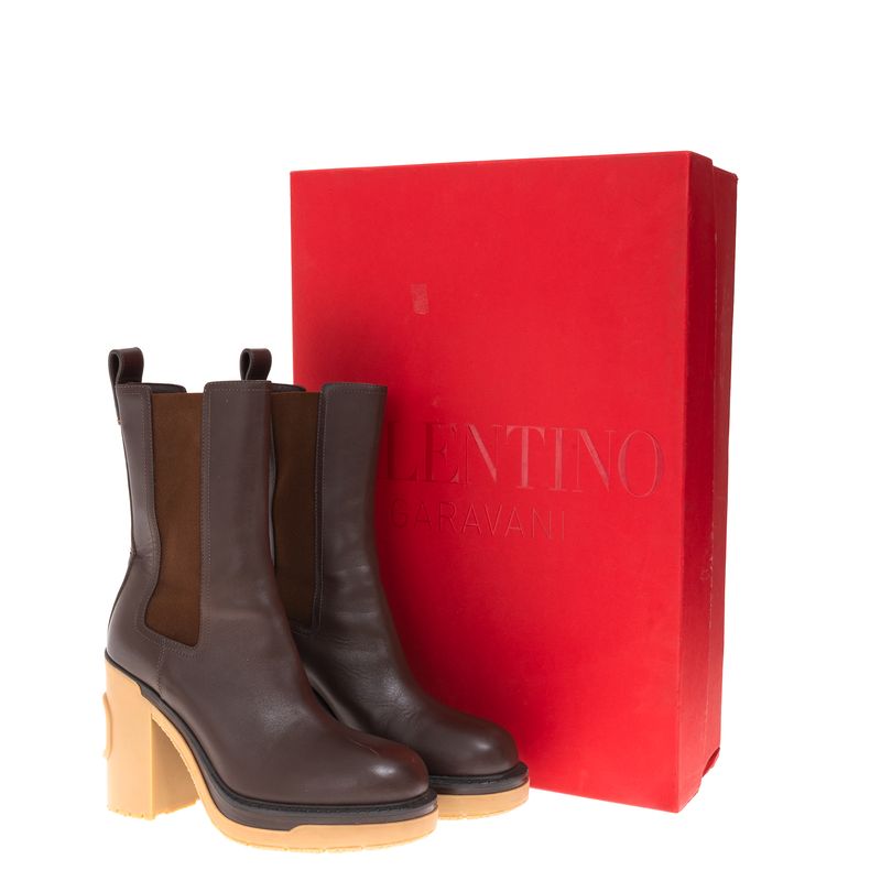 Bota-Valentino-Roman-Couro-Marrom-