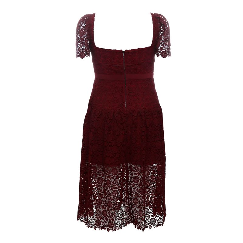 Vestido-Self-Portrait-Midi-Renda-Vinho