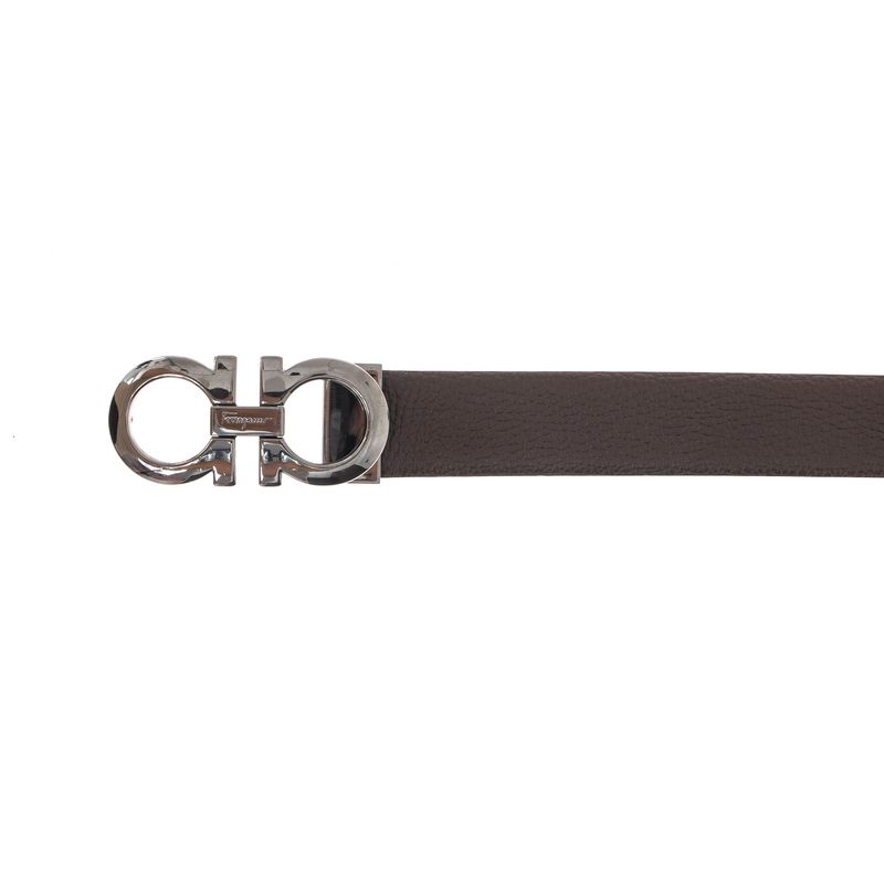 Cinto-Salvatore-Ferragamo-Gancini-Couro-Marrom