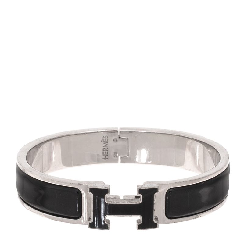 Bracelete-Hermes-Clic-H-Preto