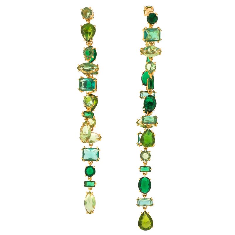 Brinco-Swarovski-Longo-Cristais-Verdes